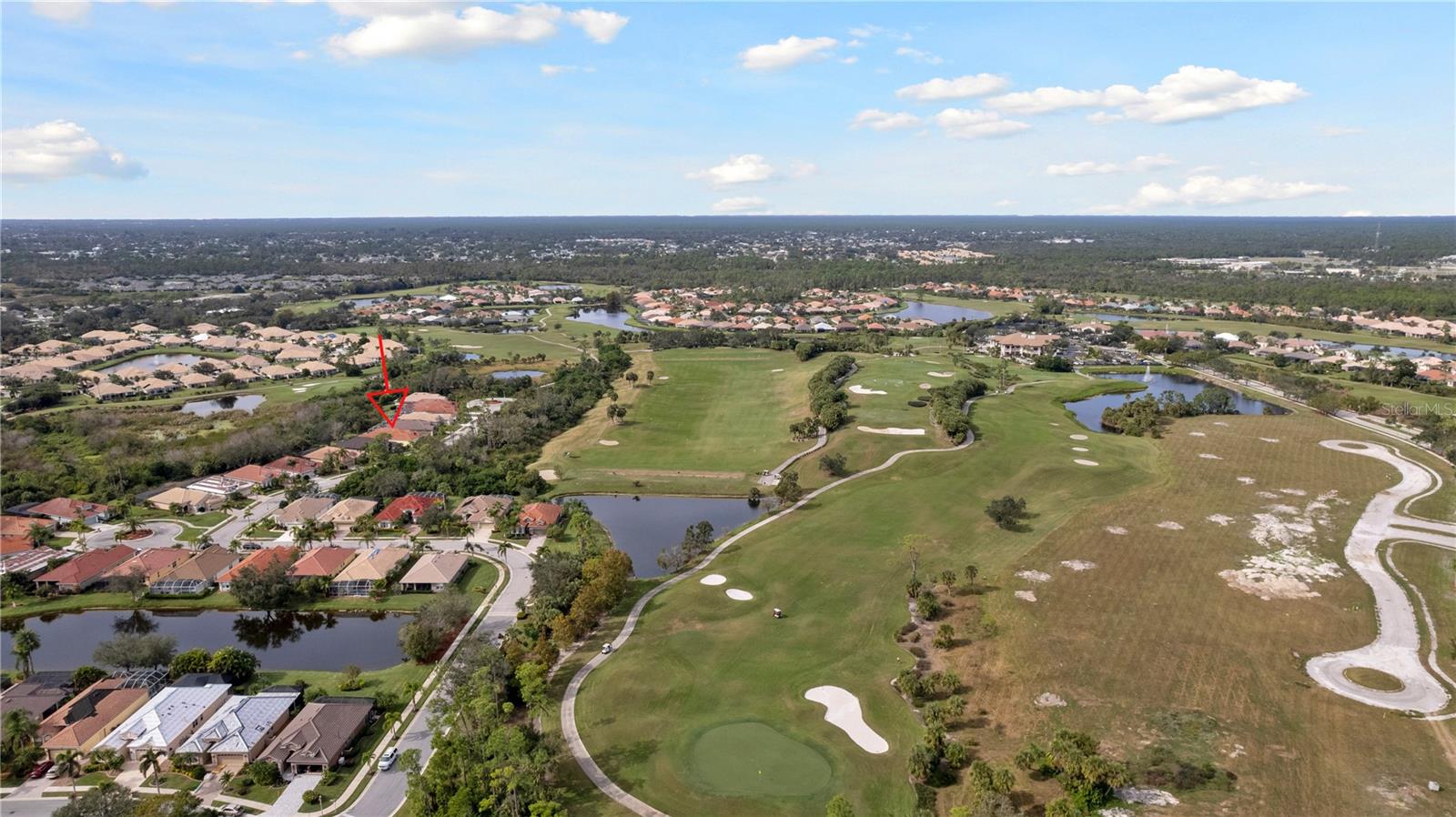 Red arrow of home location. hole number 1 on right !! - 5301 LAUREL OAK CT, NORTH PORT