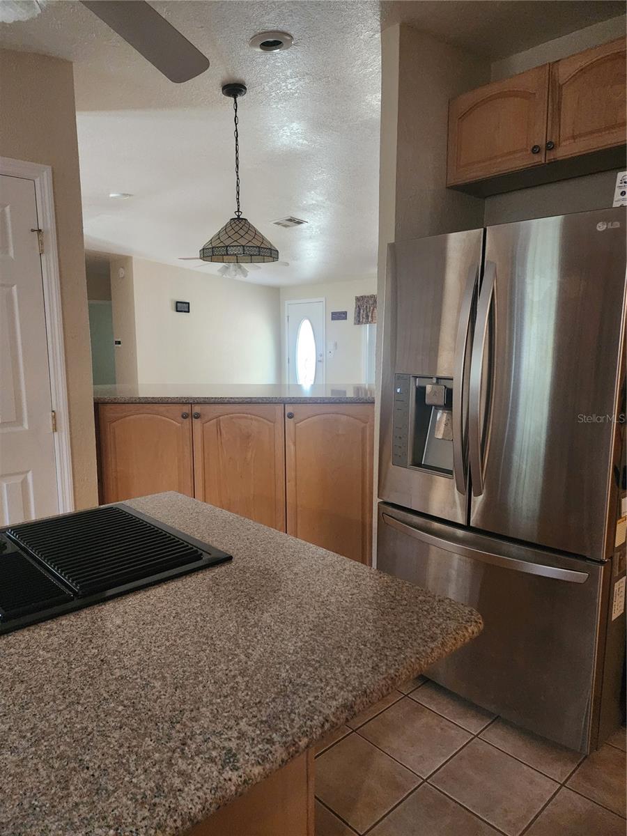 KITCHEN REFRIG OVERLOOKING BAR AREA - 14902 ARRENA RD, WINTER GARDEN