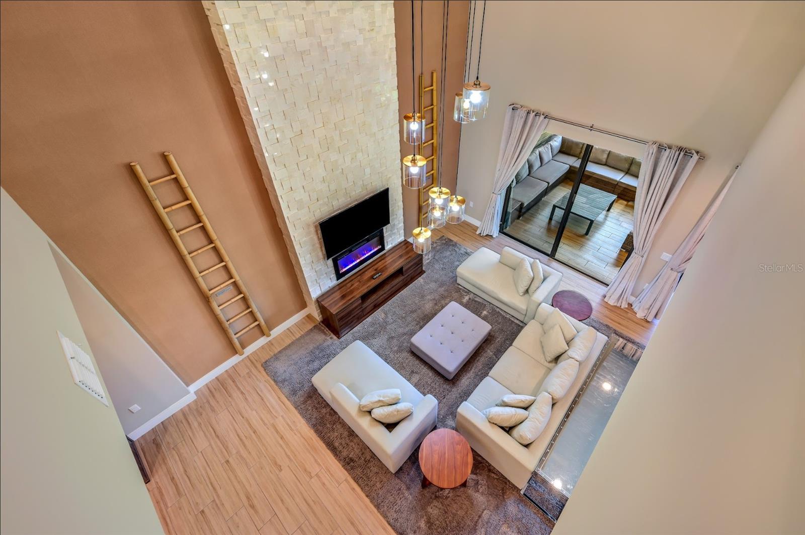 View Of Livingroom From 2nd Floor Balcony - 7482 BROOKLYN DR, KISSIMMEE