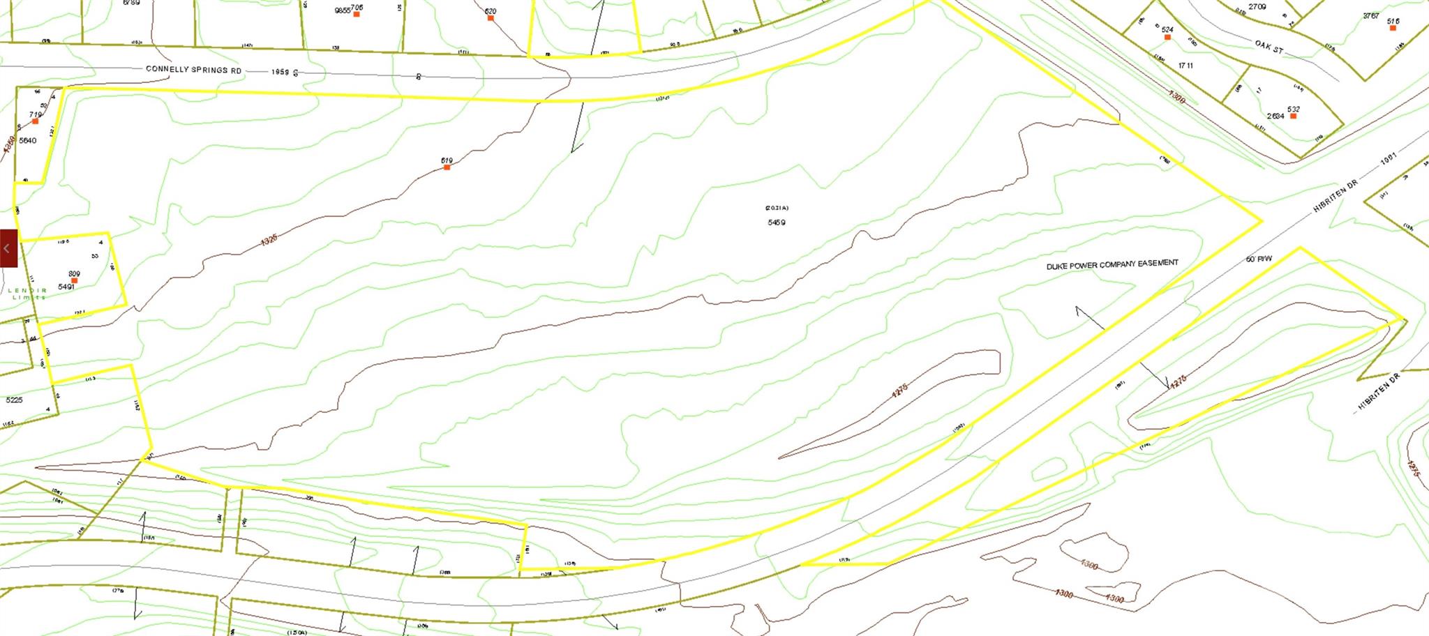 Topography Map - 619 Connelly Springs Road SW, Lenoir