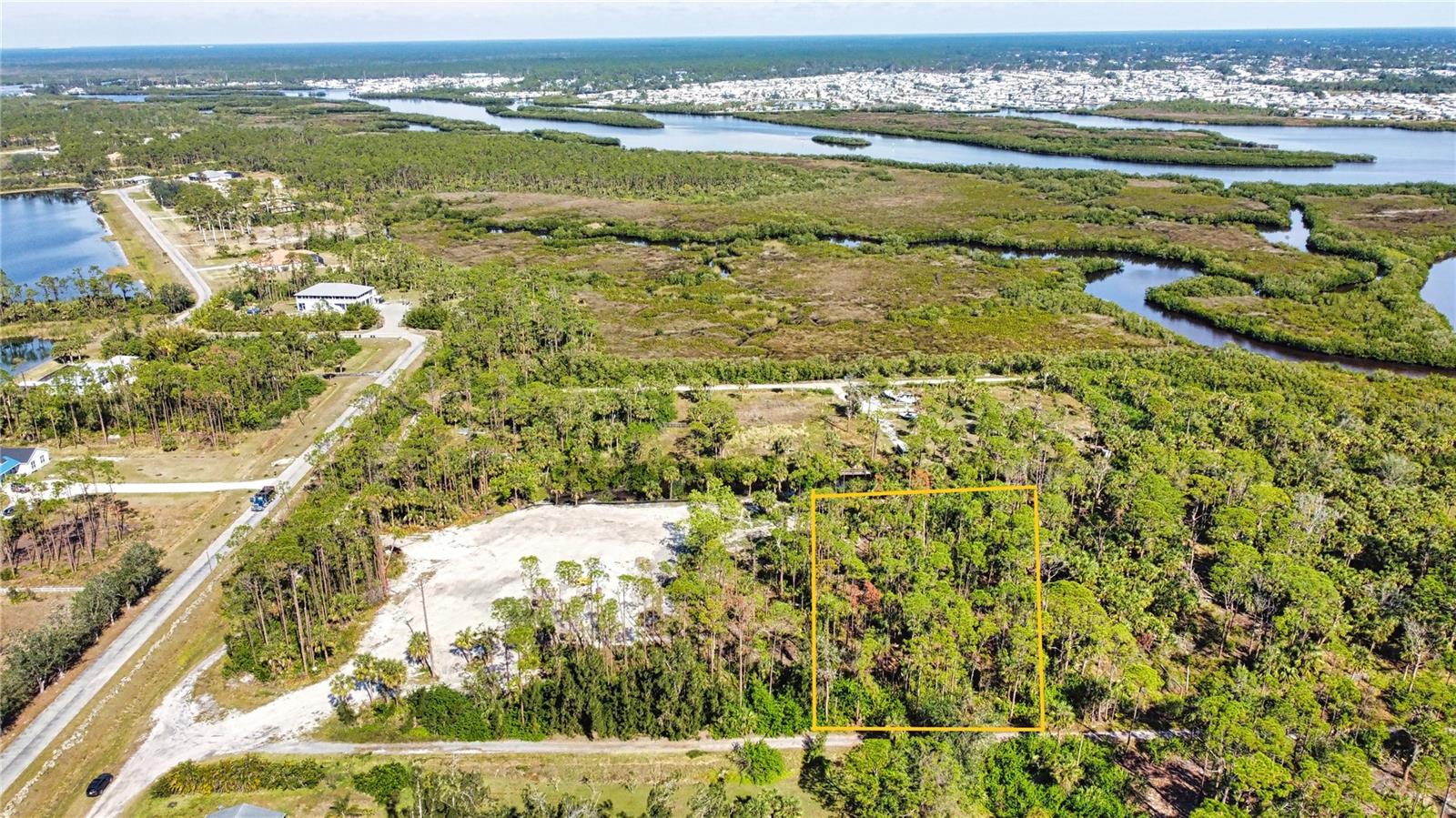 Aerial looking north - 9051 CALOOSA DR, VENICE