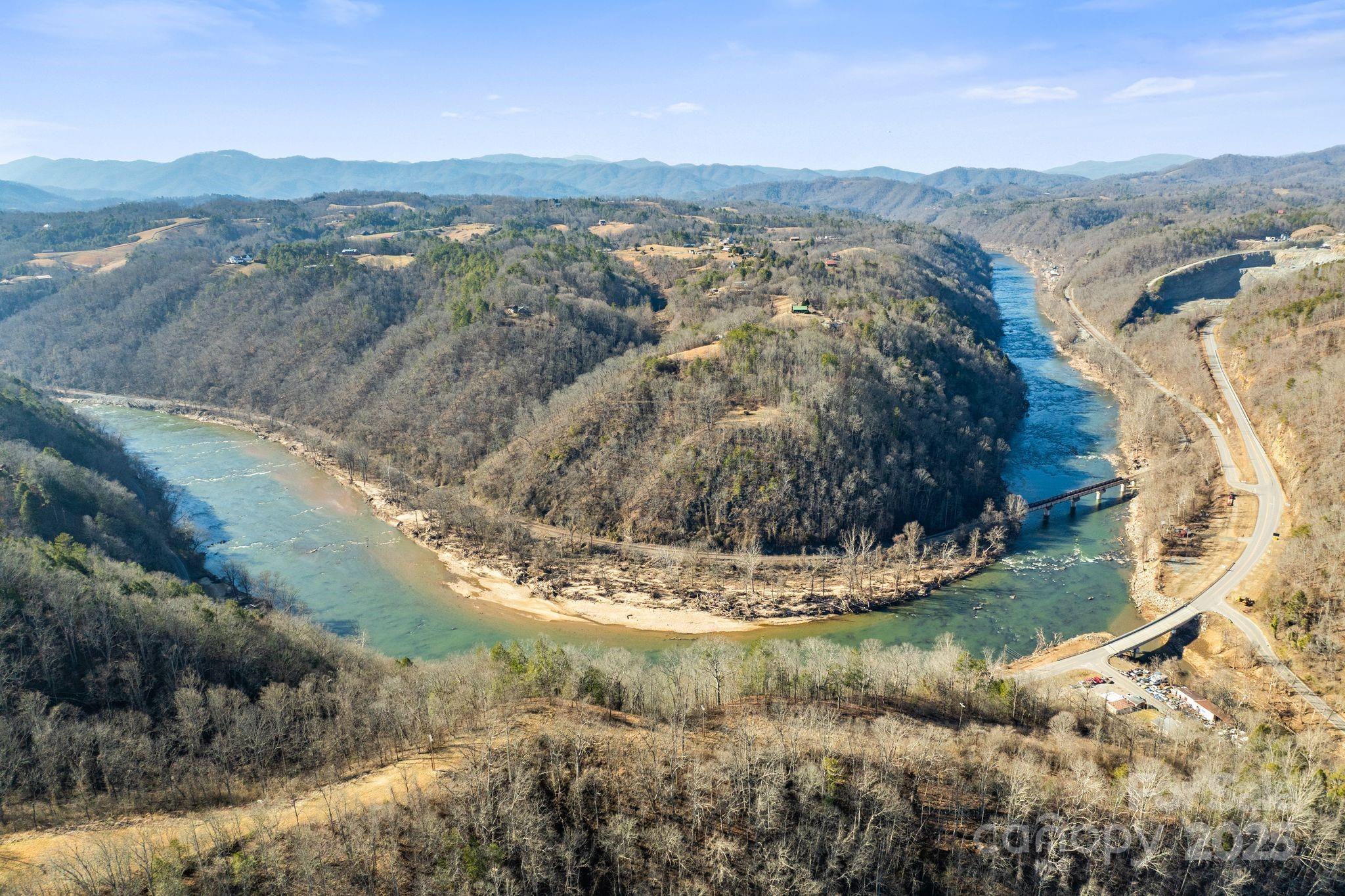 French Broad river at base of protected acreage - 131 Ivy Bluff Road, Marshall
