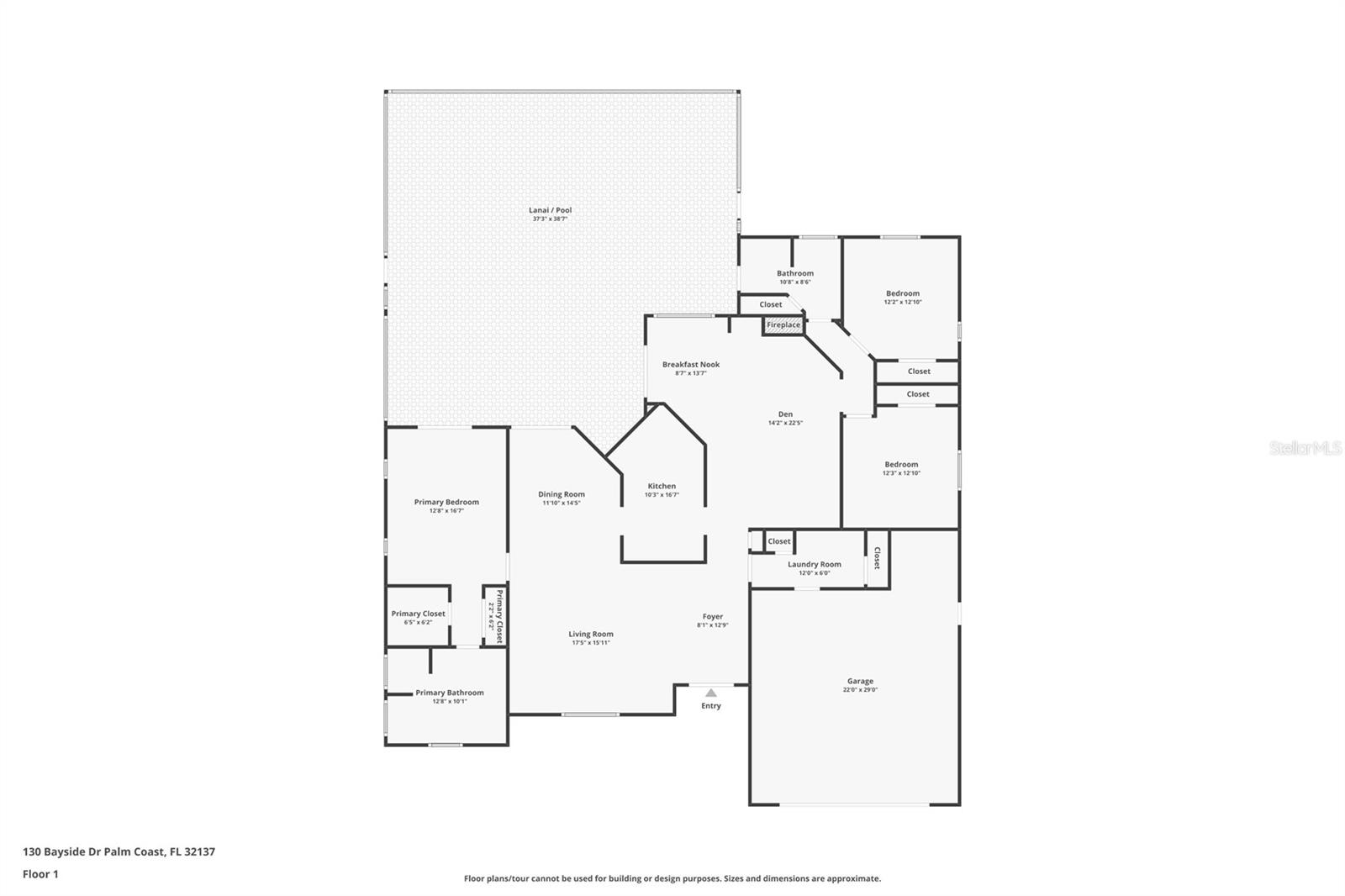 Floor Plan - 130 BAYSIDE DR, PALM COAST