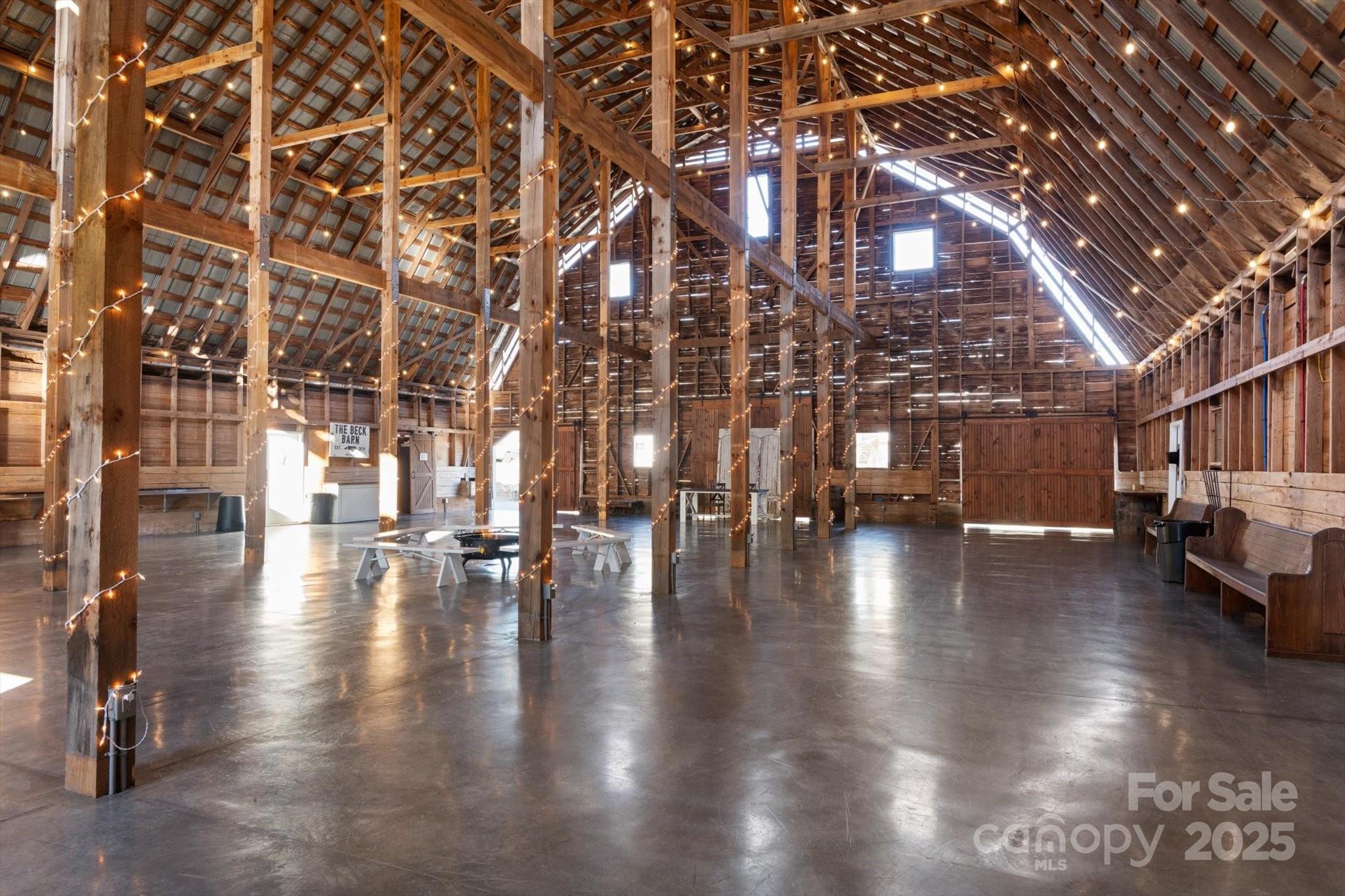 Barn has been updated for event space and includes two bathrooms. - 732 Crowe Dairy Road, Forest City