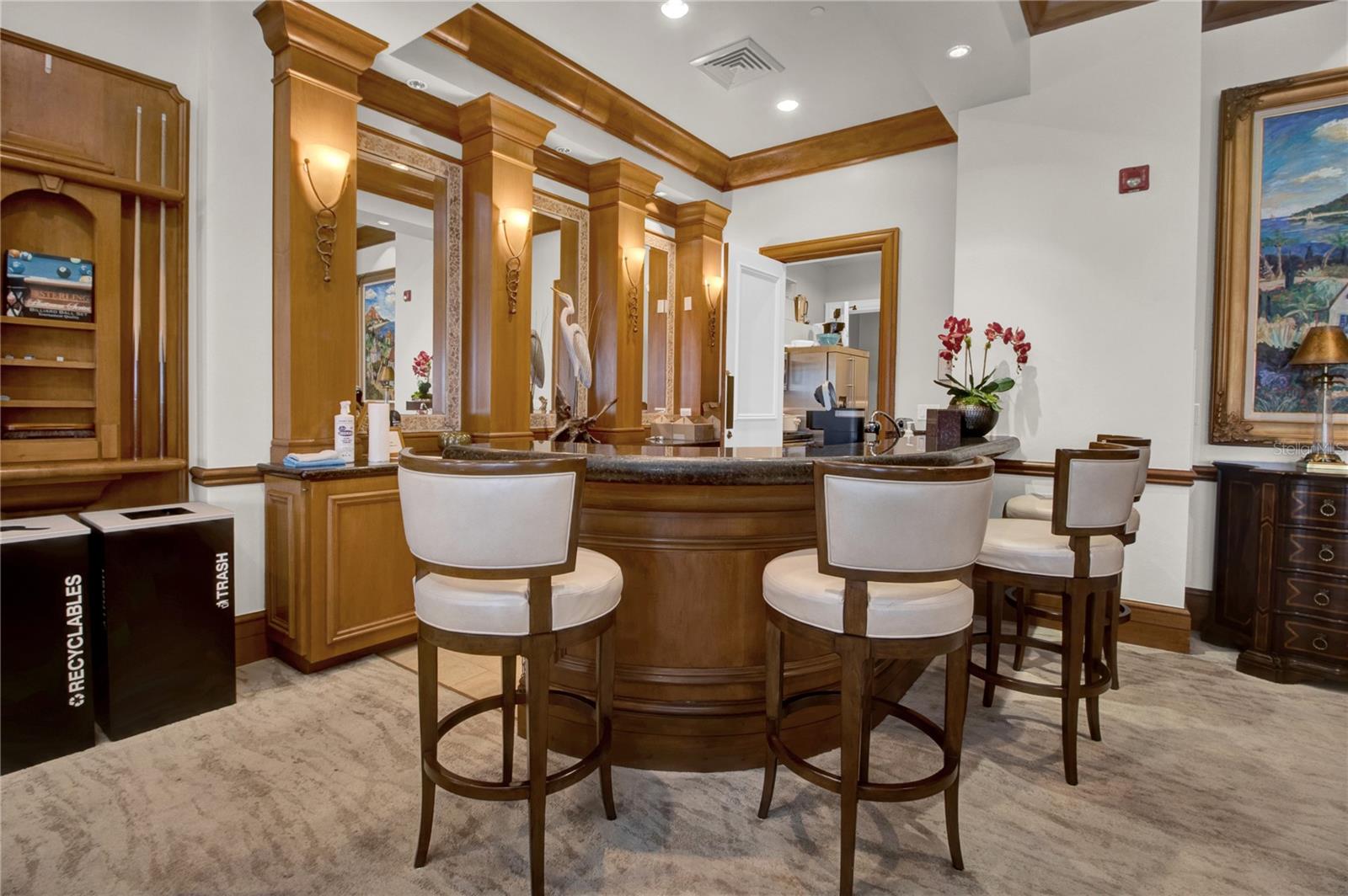 Amenities Grand Salon, Bar with full catering kitchen - 3321 SUNSET KEY CIR #502, PUNTA GORDA