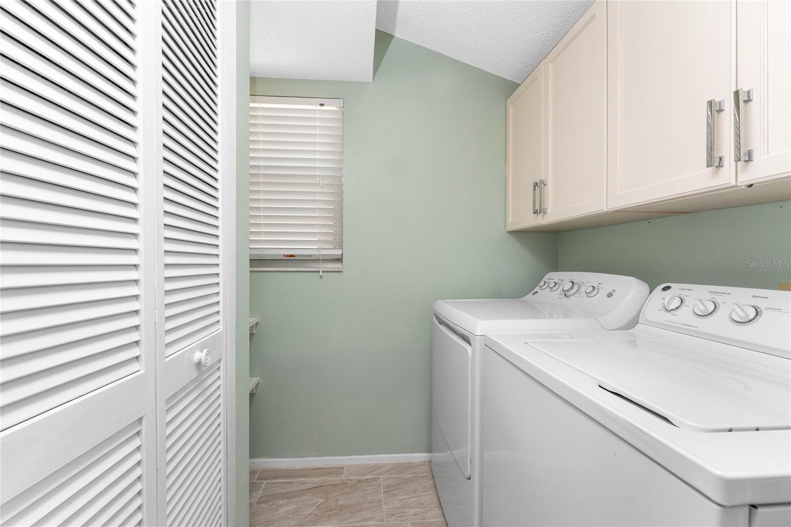 Laundry room has a full size GE washer/dryer - 6796 GASPARILLA PINES BLVD #63, ENGLEWOOD