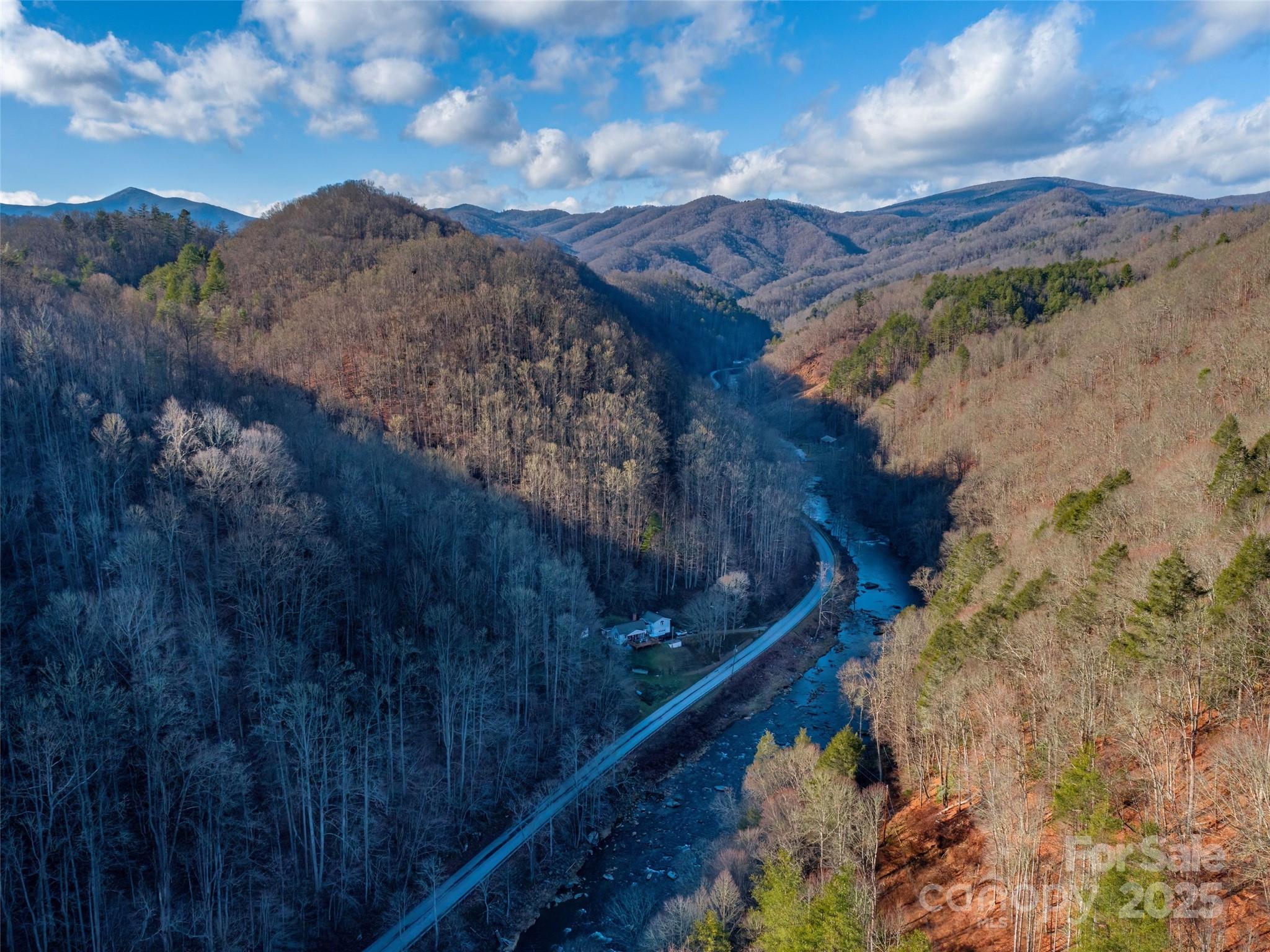 Drone shot of house surrounded by 62 acres of Appalachian Mountains! - 12982 US HWY 19W None, Burnsville