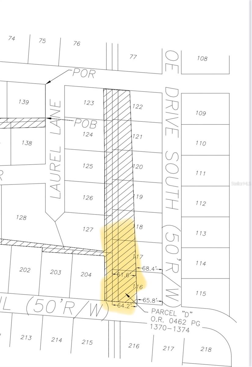 Conservation easement marked with parallel lines. Pilings required in this shaded area. - 24 MAHOE DR S, PALM COAST