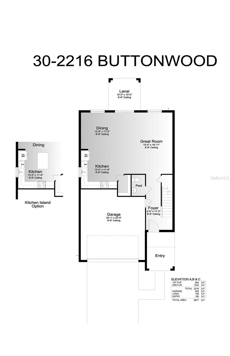 Buttonwood Floorplan First Floor - 13113 BAYBERRY WAY, PARRISH