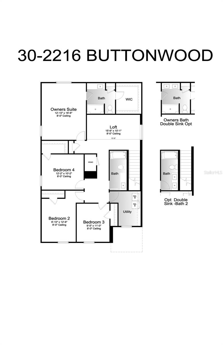 Buttonwood Floorplan Second Floor - 13113 BAYBERRY WAY, PARRISH