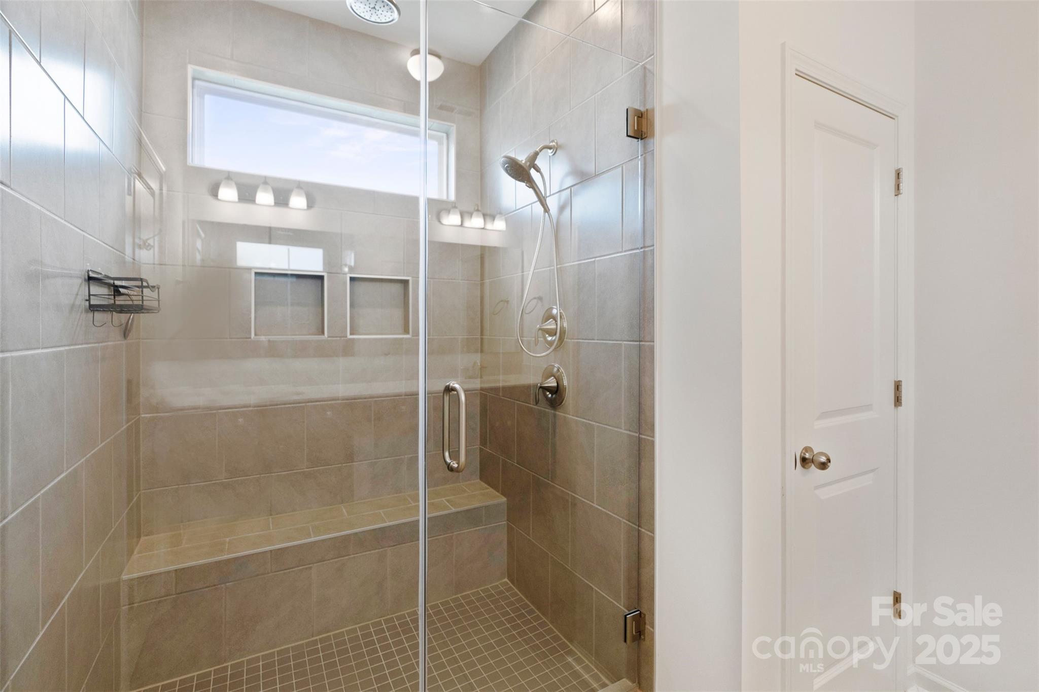 Upgraded luxury shower with frameless glass - 117 Carmine Court, Troutman
