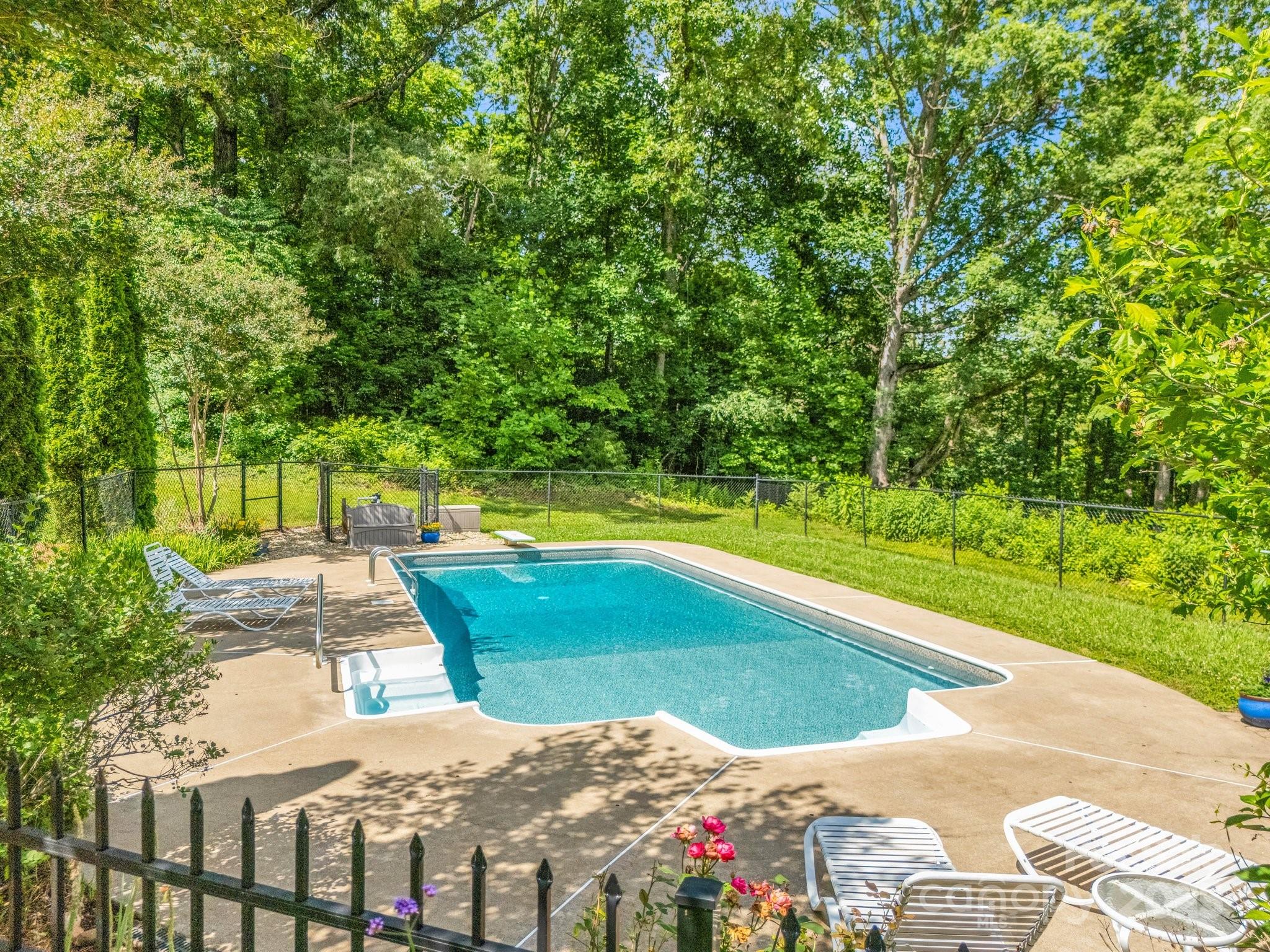 Pool view - 1111 Bills Creek Road, Lake Lure