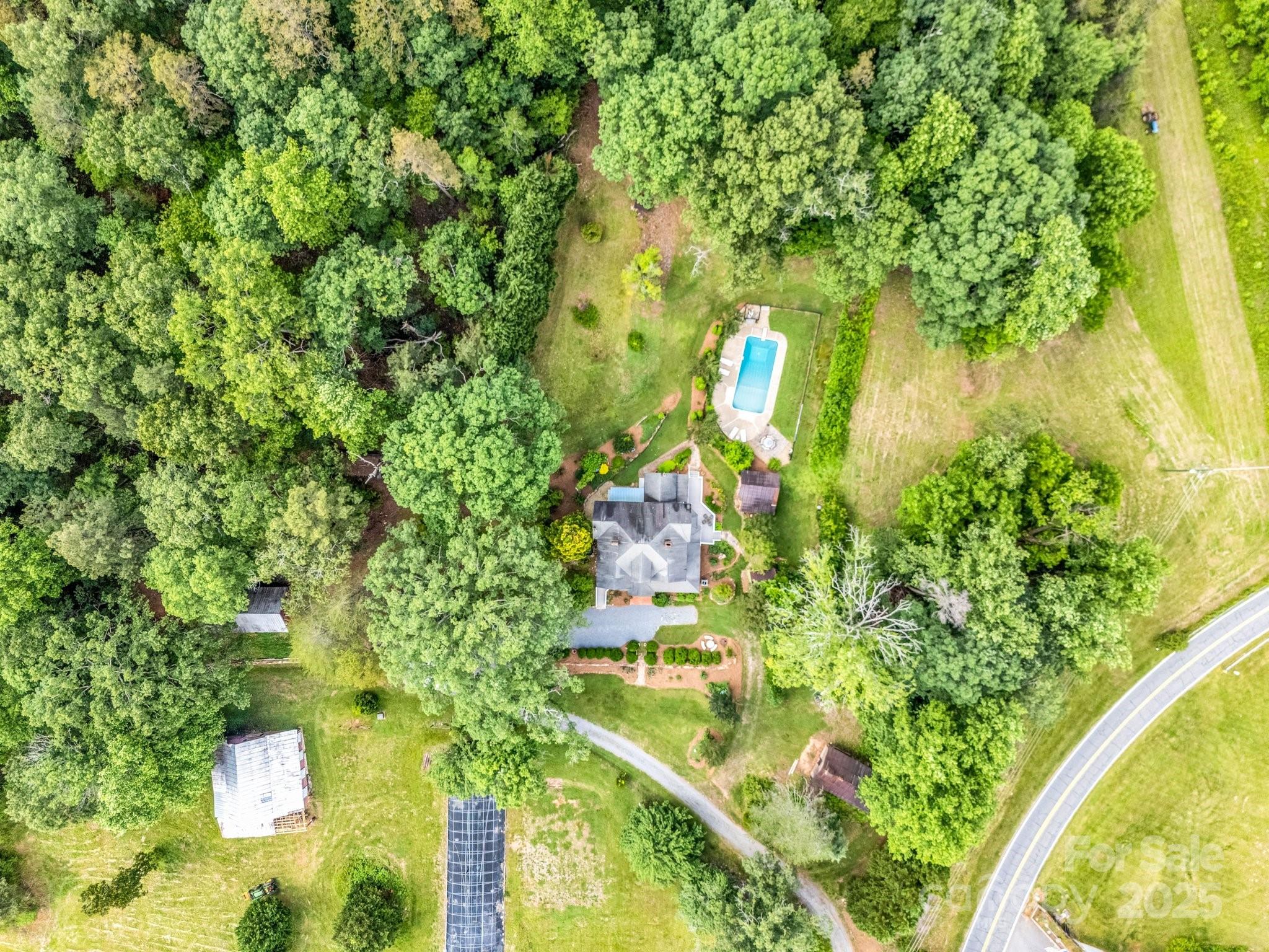 Overhead shot from drone - 1111 Bills Creek Road, Lake Lure