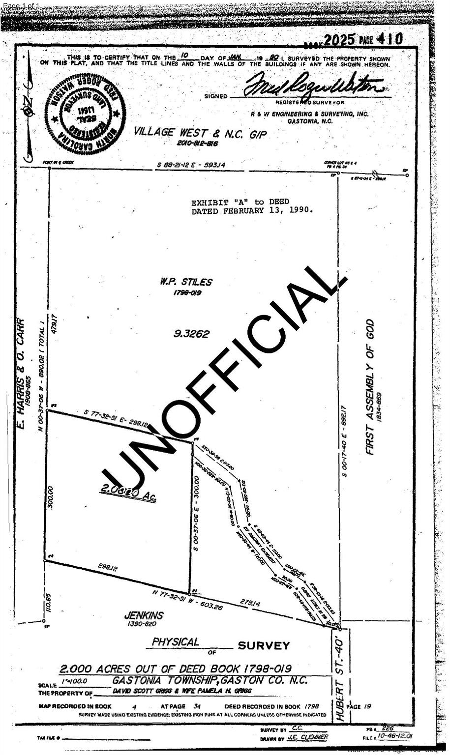 Access Easement Map - 00 Marve Street, Gastonia