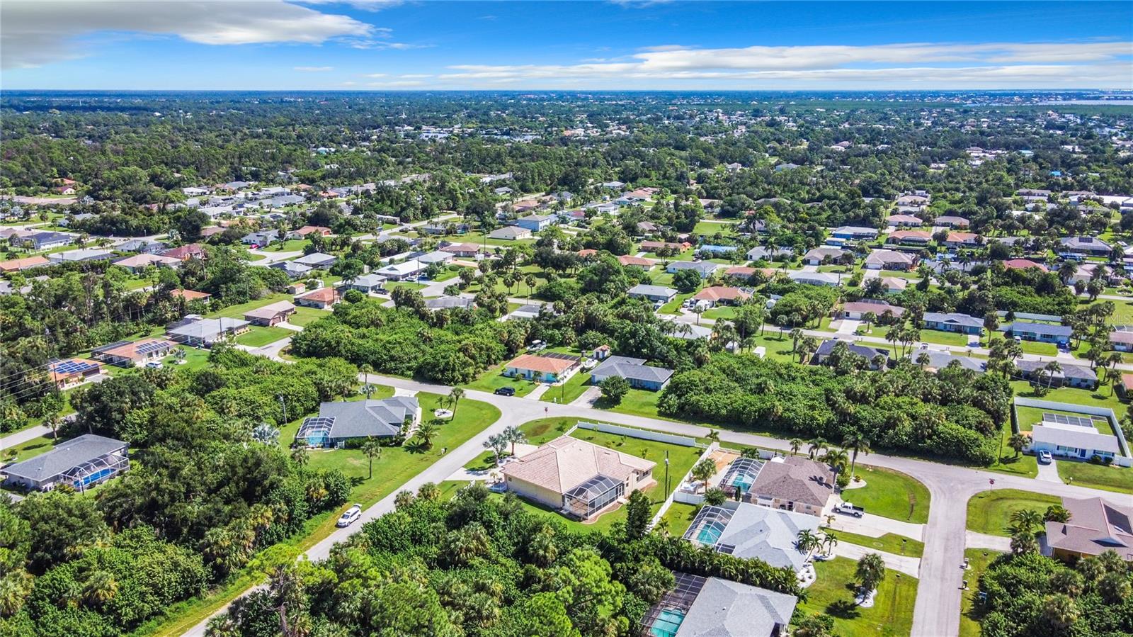 AERIAL VIEW OF THE NEIGHBORHOOD - 18065 WING AVE, PORT CHARLOTTE