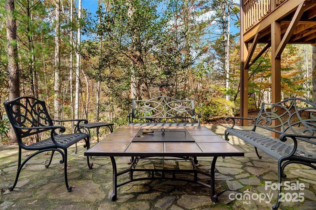 Firepit area outside basement - 163 Gypsy Mountain Road, Marion