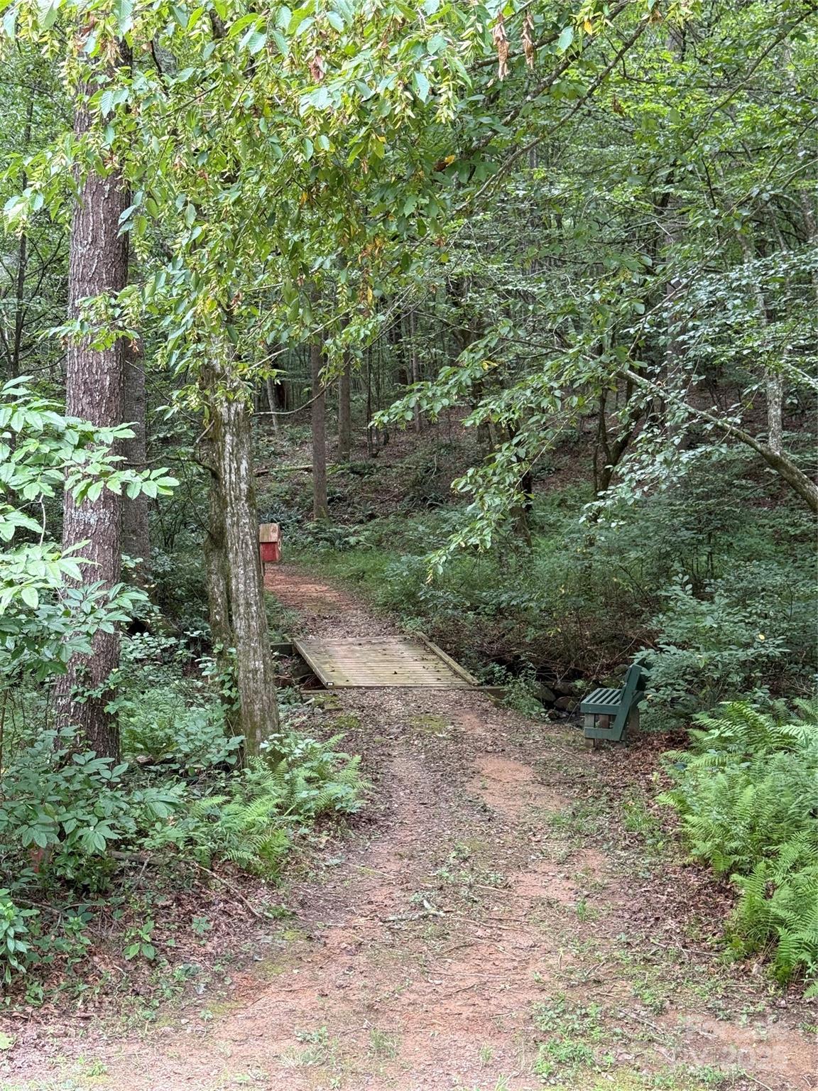 Community Trail, Bridge over Creek and bench - Lot 24 Zinzendorf Lane, Moravian Falls
