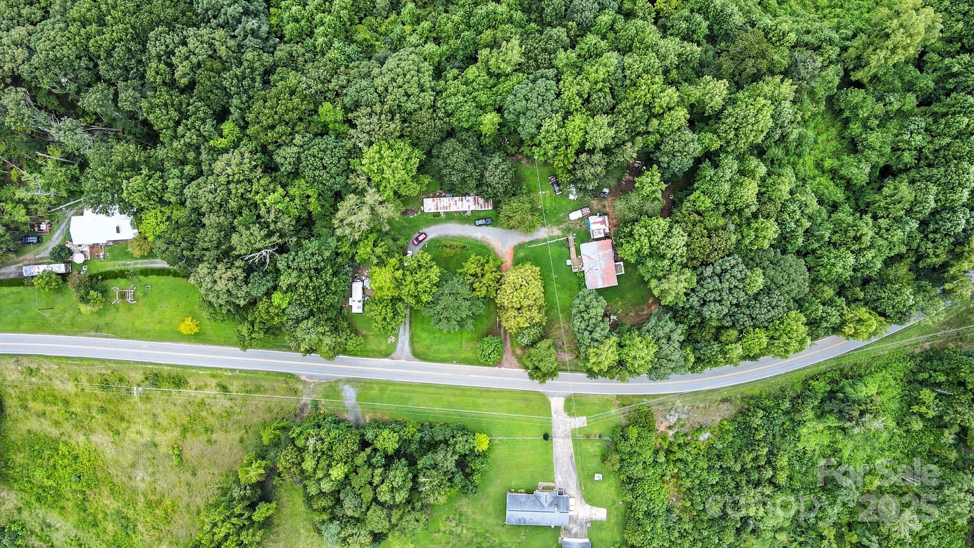 Aerial of subject street and lot - 450 Dixon School Road, Kings Mountain
