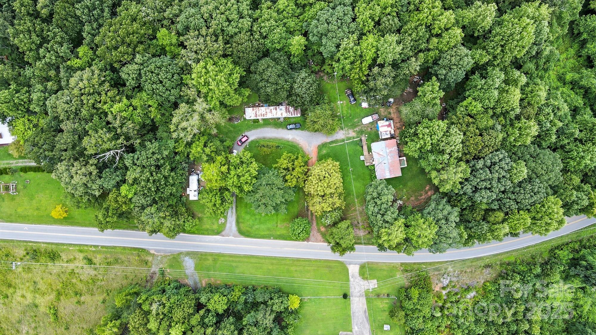 Aerial of subject street and lot - 450 Dixon School Road, Kings Mountain
