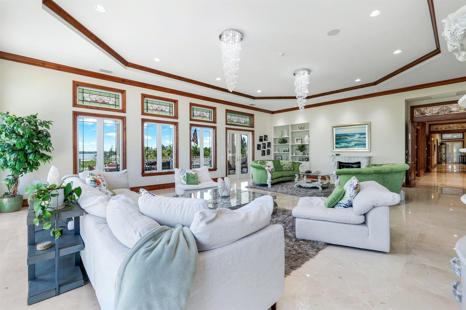 living room with views - 7159 MANASOTA KEY RD, ENGLEWOOD