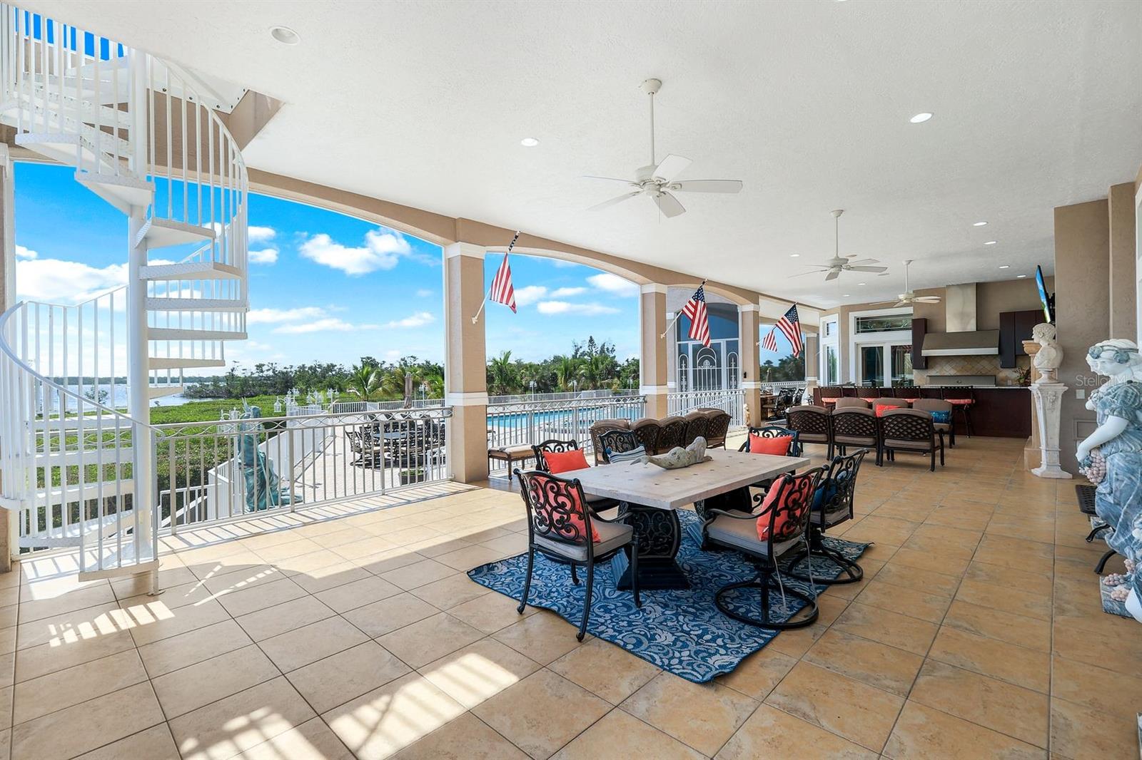custom outdoor kitchen - 7159 MANASOTA KEY RD, ENGLEWOOD