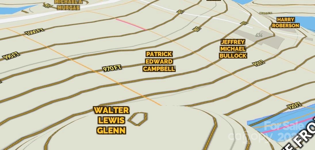 3D of lot 11 shows a slope with opportunity to build within the contours. Pic is from Land Id. Neighbor( Bullock ) has built a house near the top of their lot. - lots 11/12 South Pointe Road, Mill Spring