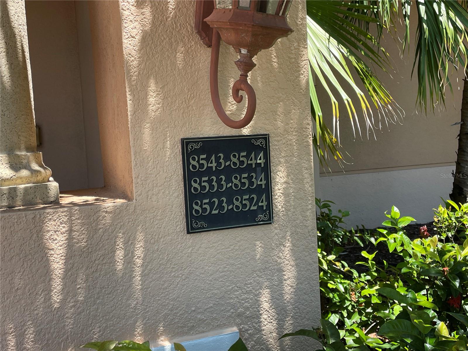 The entrances show the units they access - 85 VIVANTE BLVD #8534, PUNTA GORDA