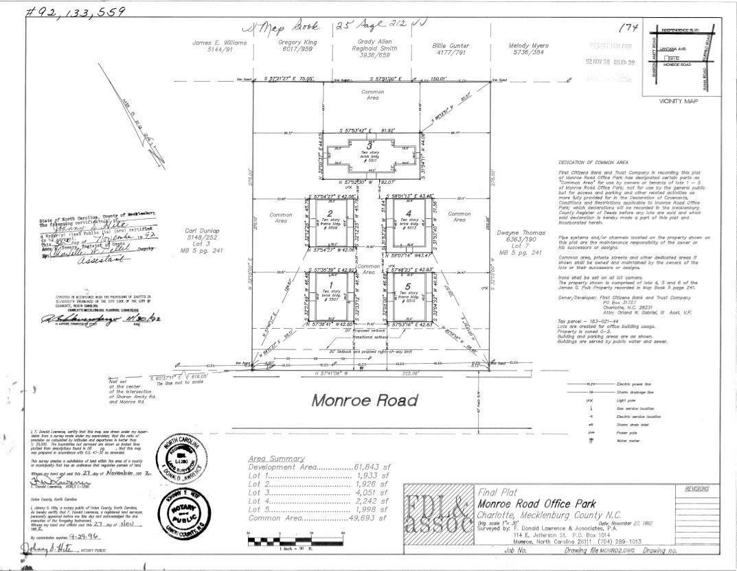 Plat - 5511 Monroe Road, Charlotte