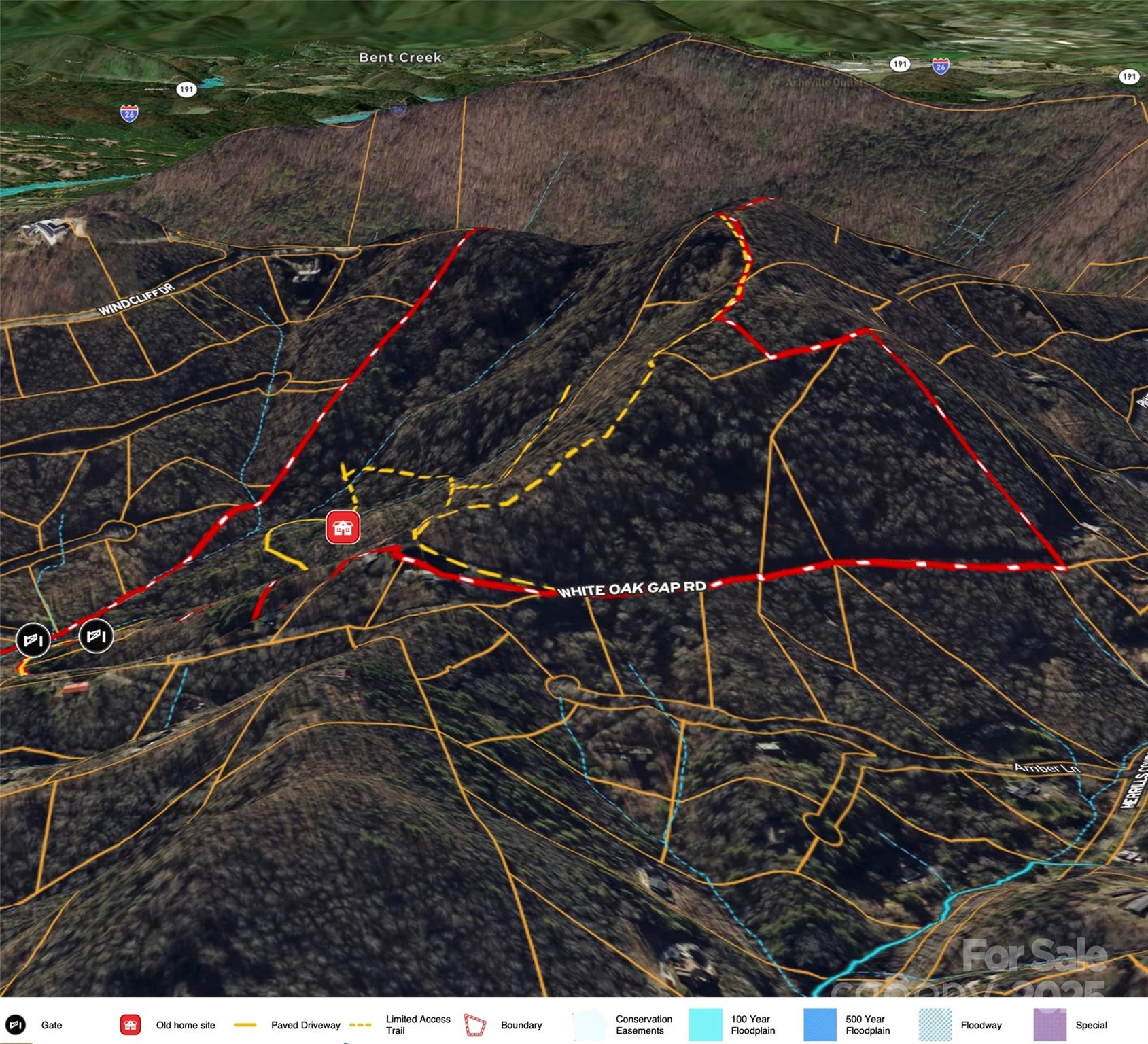 3D Rendering Map - 89 White Oak Gap Road, Asheville