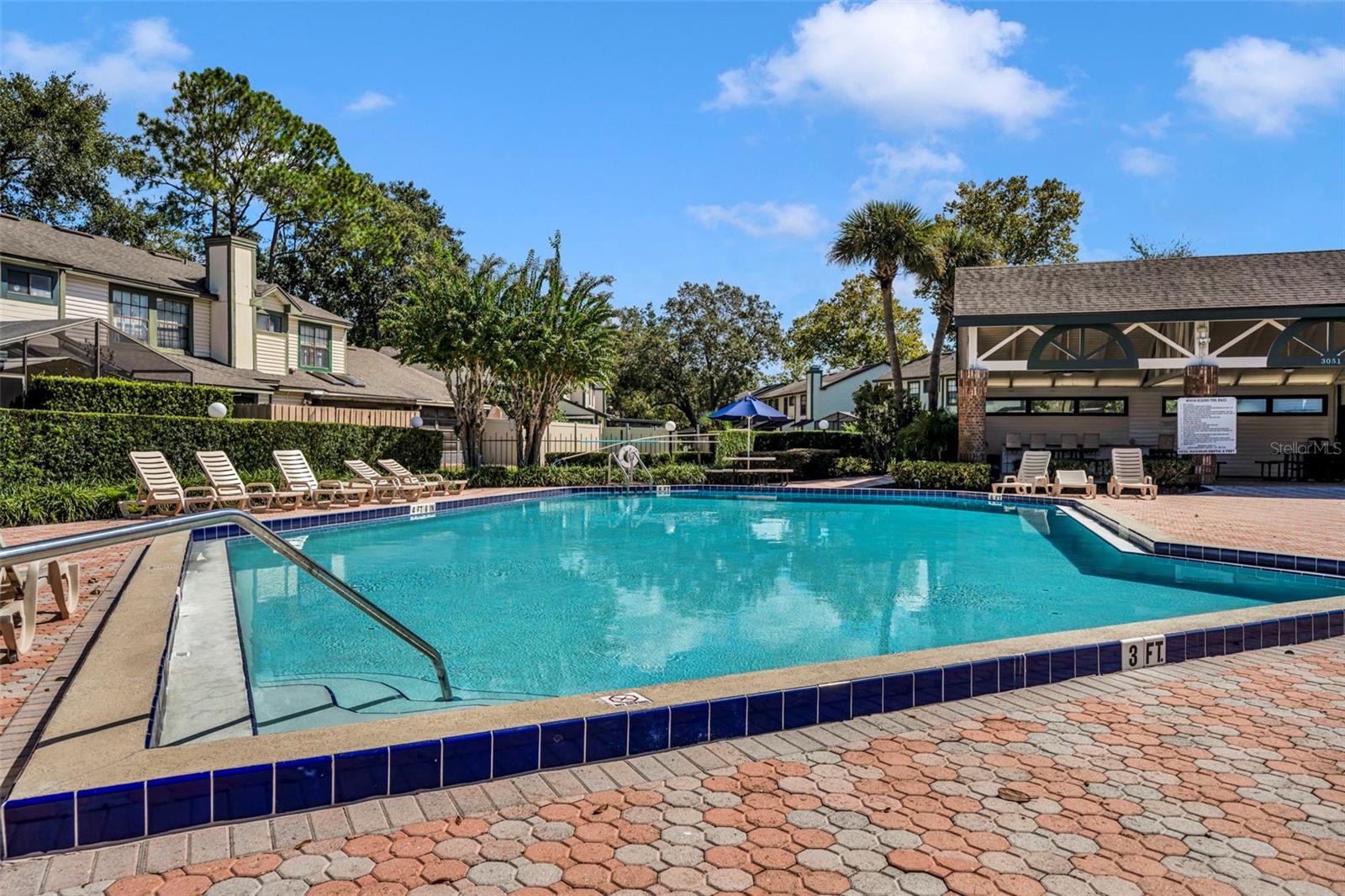 Right down the street you will find the inviting community pool. Bring your suntan spray and towel and enjoy knowing you will never have to worry about pool maintenance. - 2810 CORNERSTONE CT, APOPKA