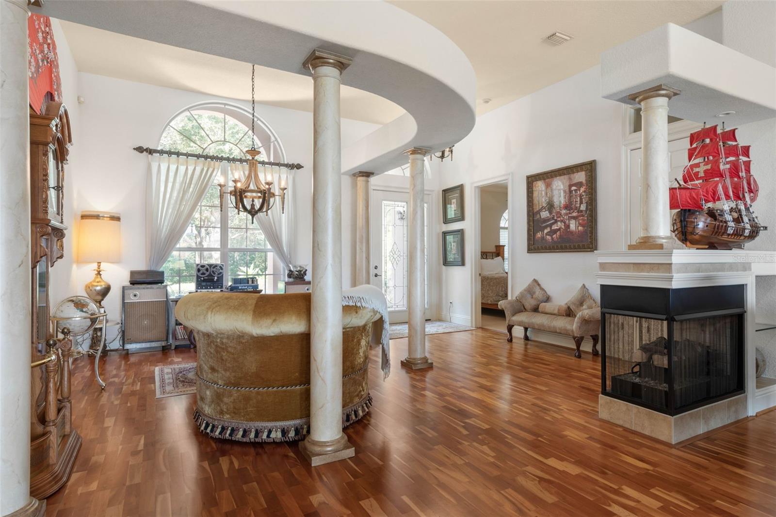 Formal Living room with fireplace - 62 OAK VIEW CIR, PALM COAST