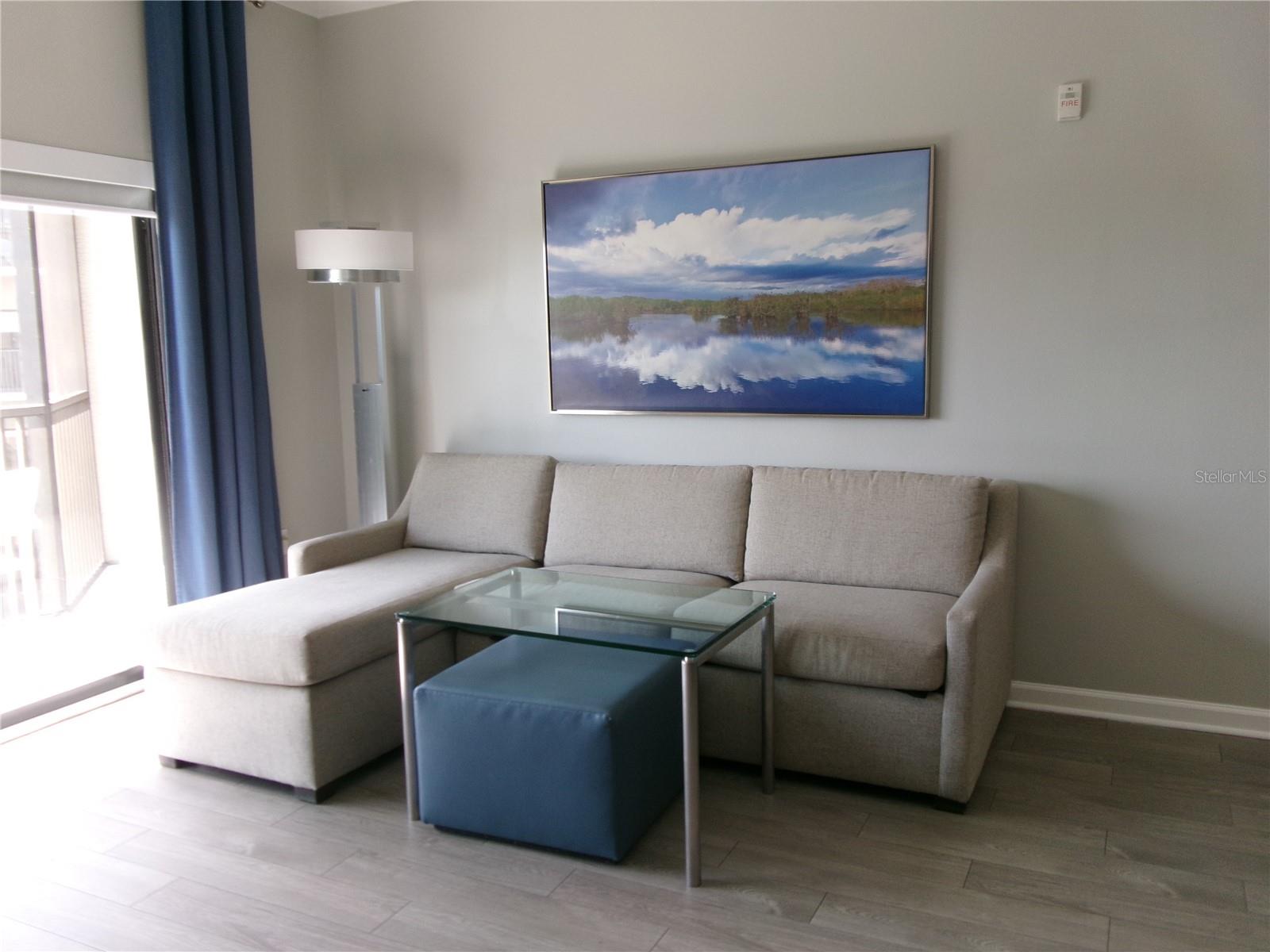 Sleeper sofa in Living room - 14501 GROVE RESORT AVE #1612, WINTER GARDEN