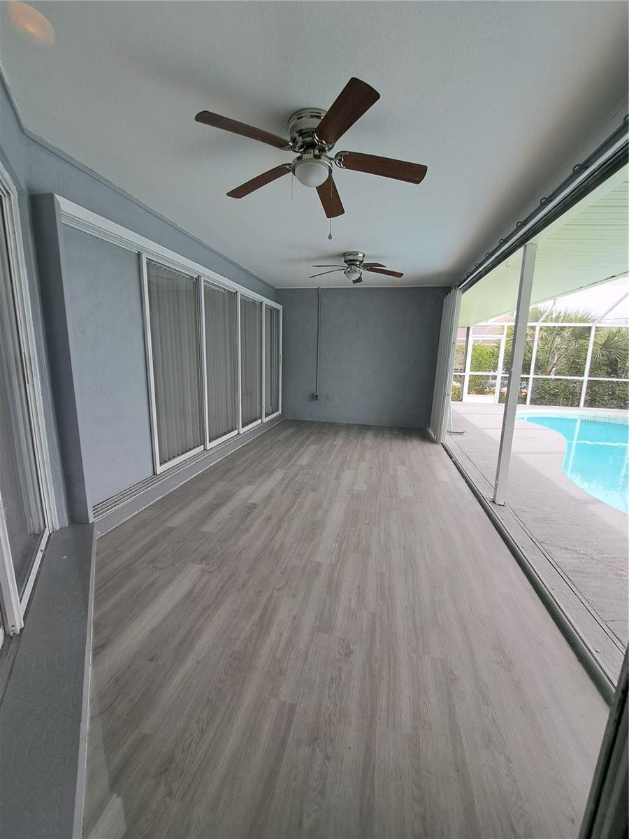 Pool lanai with hurricane shutters - 26 CLINTWOOD AVE, ENGLEWOOD