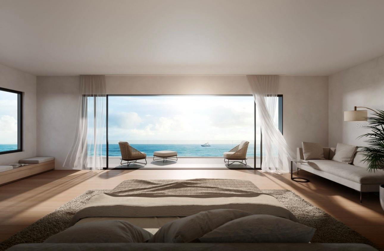 Primary Bedroom Direct Oceanfront - 6645 N OCEAN SHORE BLVD #5B, PALM COAST