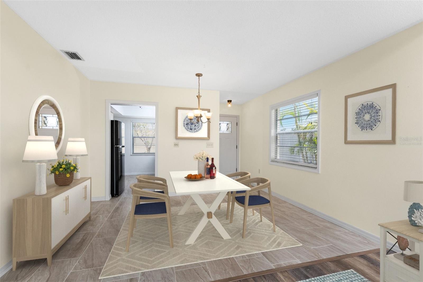 Dining area - virtually staged - 6796 GASPARILLA PINES BLVD #63, ENGLEWOOD