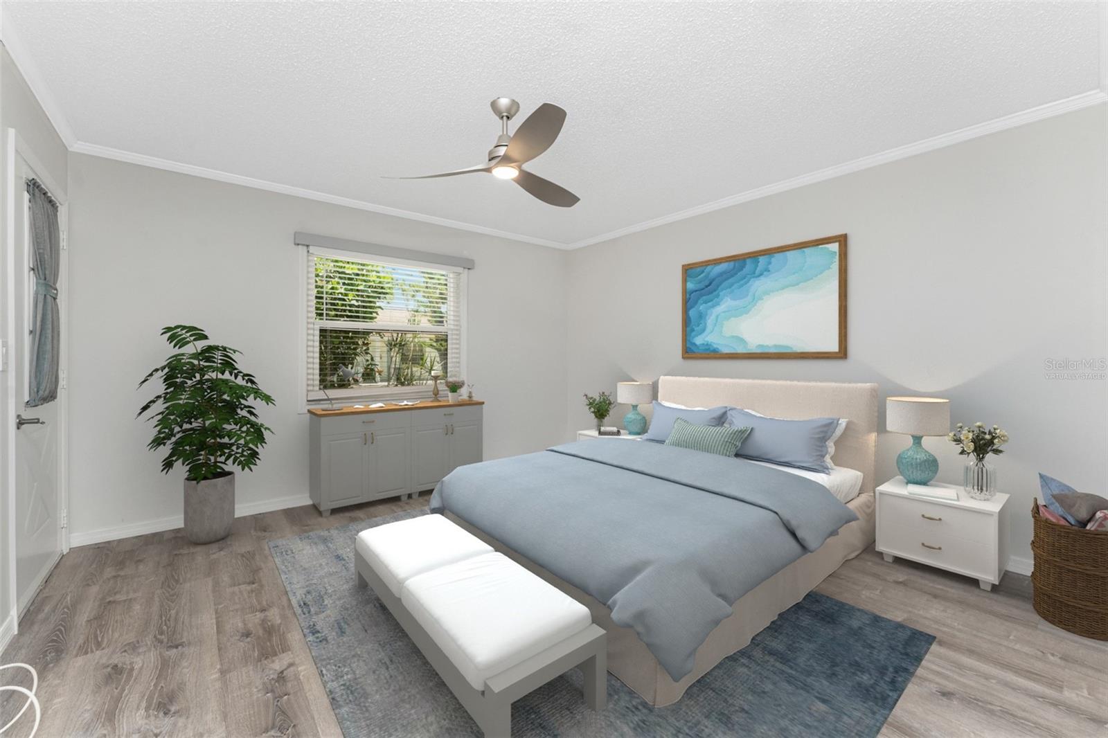Virtually staged Primary bedroom - 6796 GASPARILLA PINES BLVD #63, ENGLEWOOD
