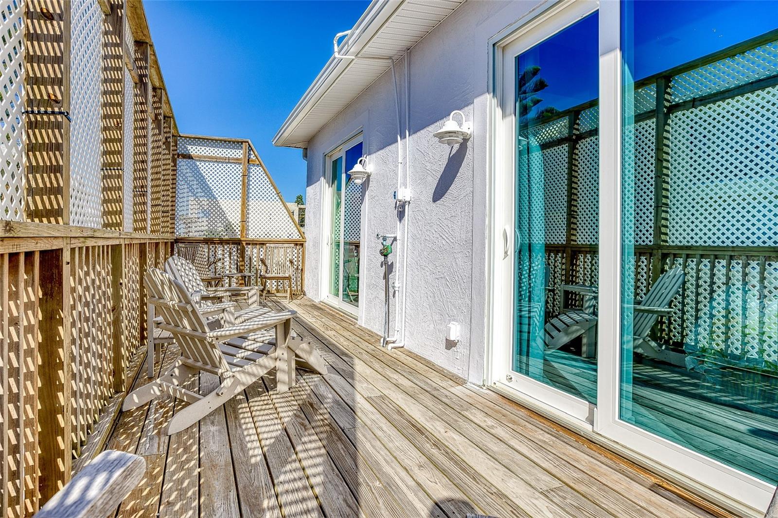 Private back deck off bedrooms - 6618 S ATLANTIC AVE, NEW SMYRNA BEACH