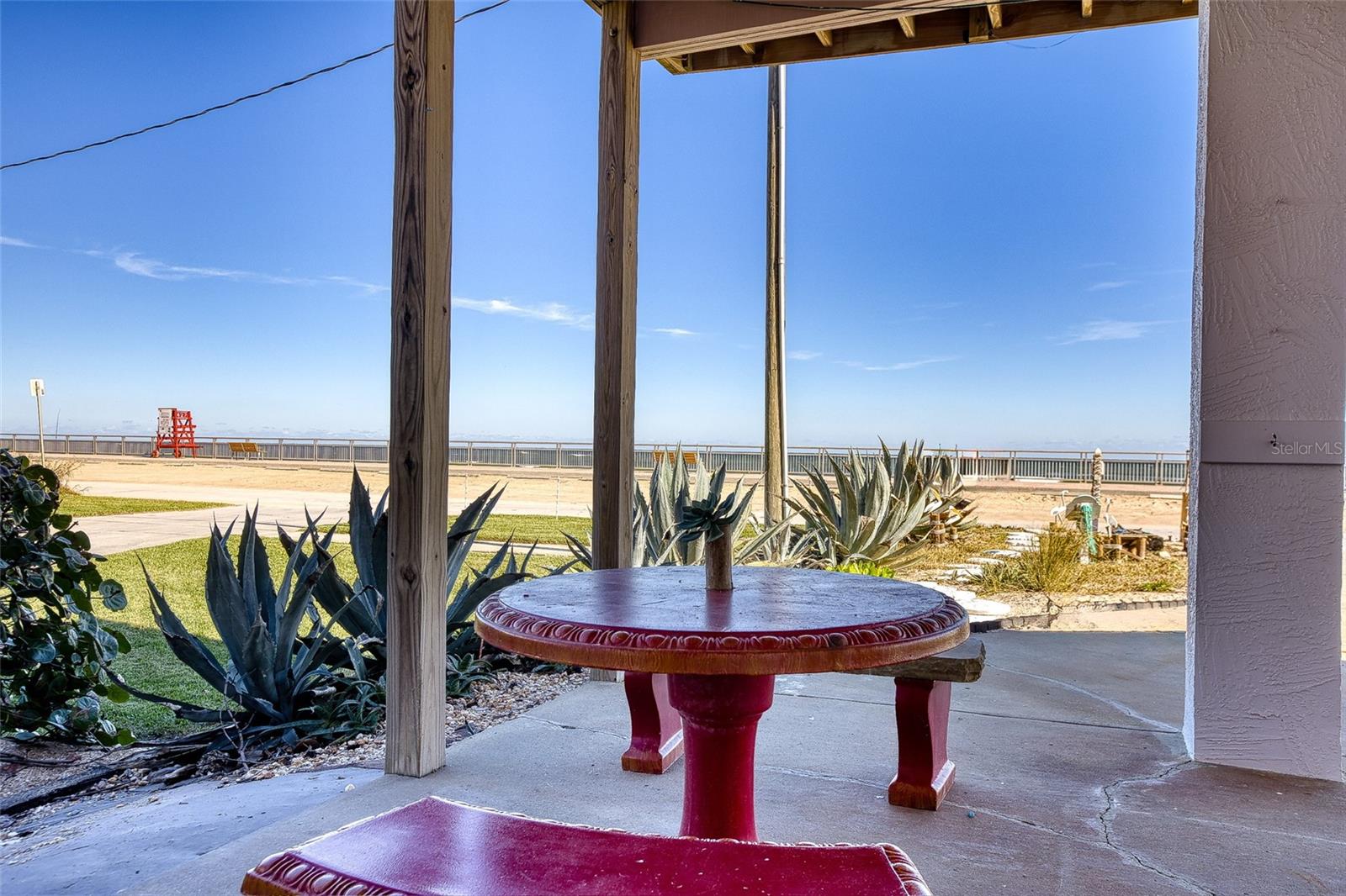 Picnic area with Ocean views on Level 1 - 6618 S ATLANTIC AVE, NEW SMYRNA BEACH