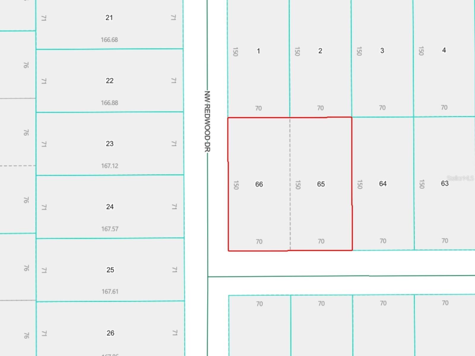 Double LOT - LOTS 65 & 66 NW BANYAN LN, DUNNELLON