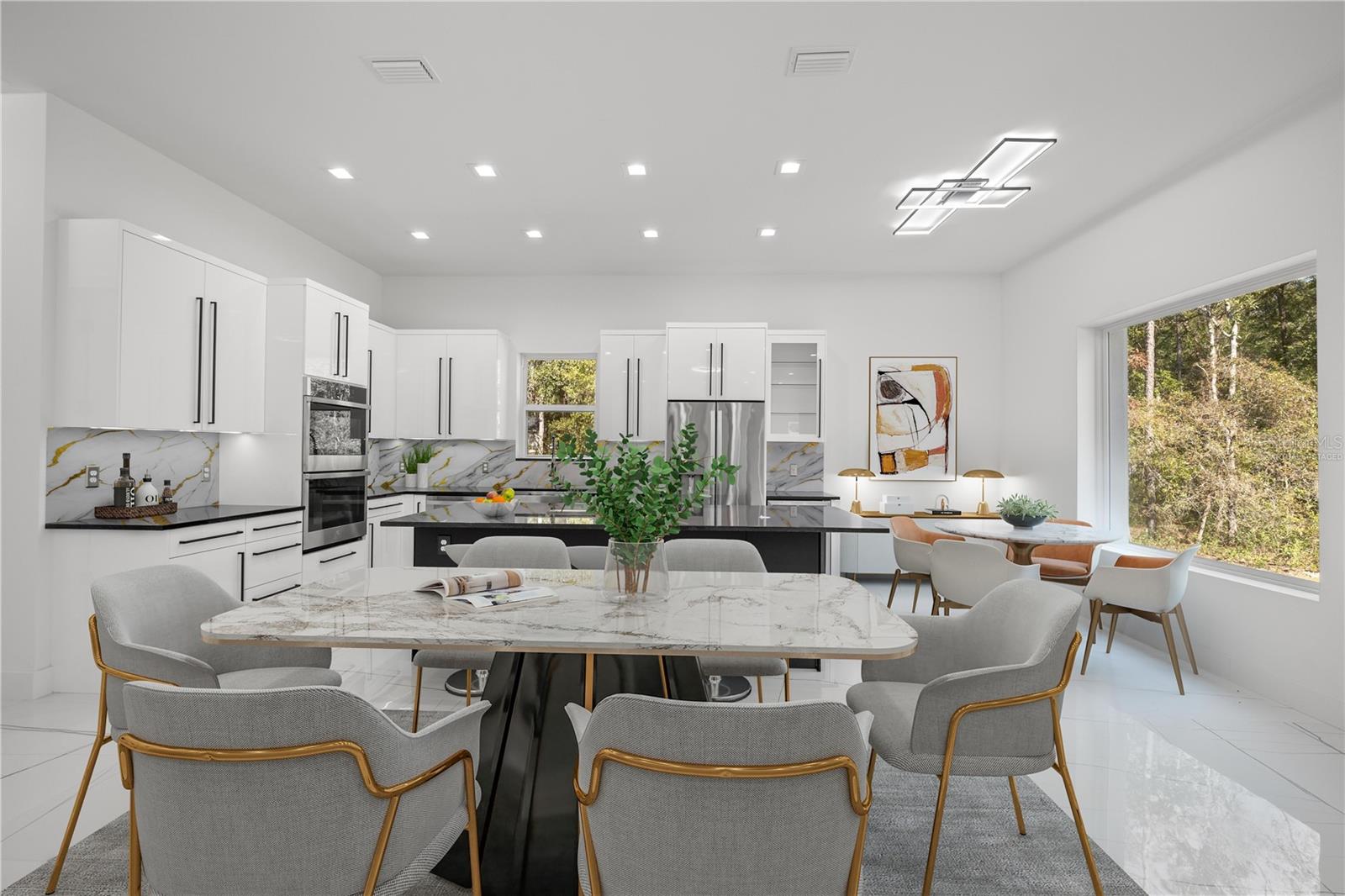 "VIRTUALLY STAGED" DINING ROOM / KITCHEN NOOK - 6877 SW 131ST CIR, OCALA