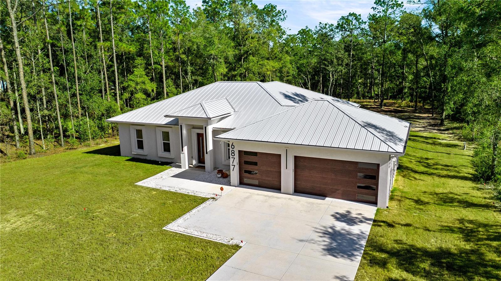 AERIAL VIEW OF THE FRONT OF THE HOUSE - 6877 SW 131ST CIR, OCALA