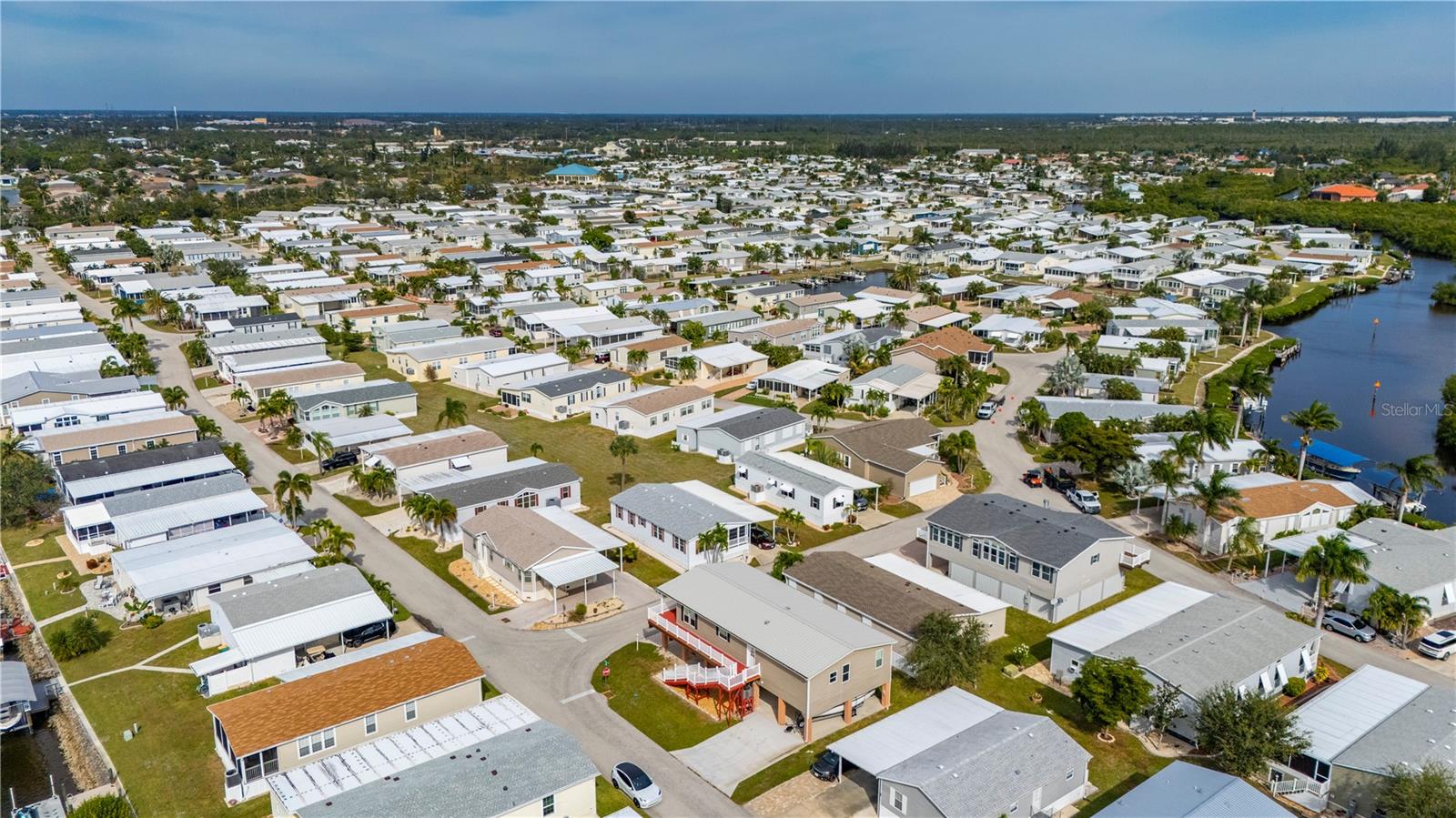 Aerial View looking NE - 67 WINDMILL BLVD, PUNTA GORDA
