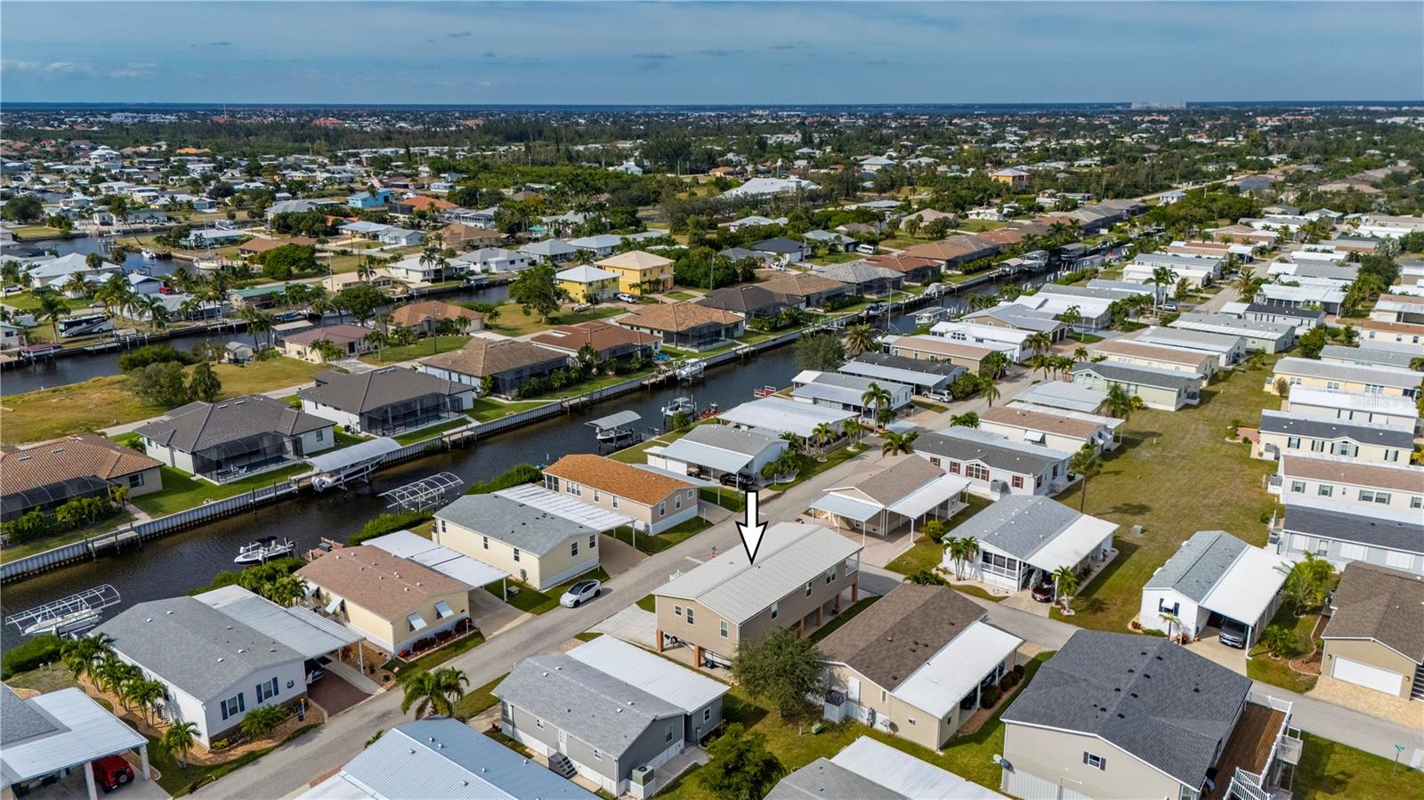 Aerial View looking NW - 67 WINDMILL BLVD, PUNTA GORDA