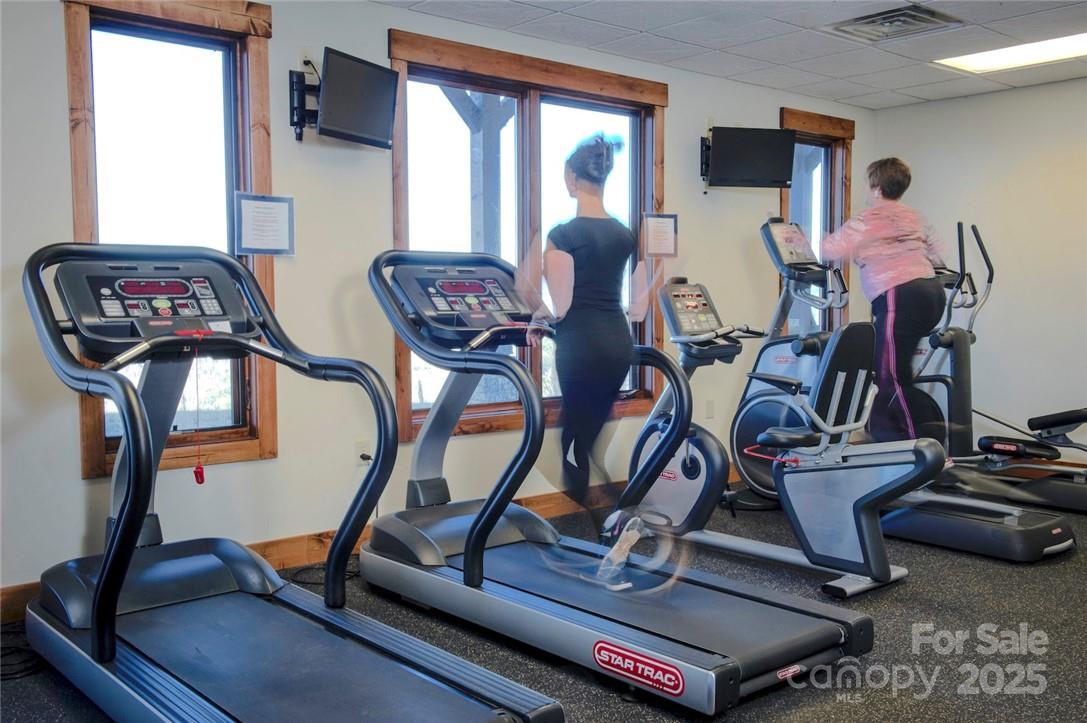 The Coves fitness center has tread mills, recumbent bike, elipitcals, free weights, machines, locker rooms - 1.85 acres Lot 154 Rocky Falls Lane, Lenoir