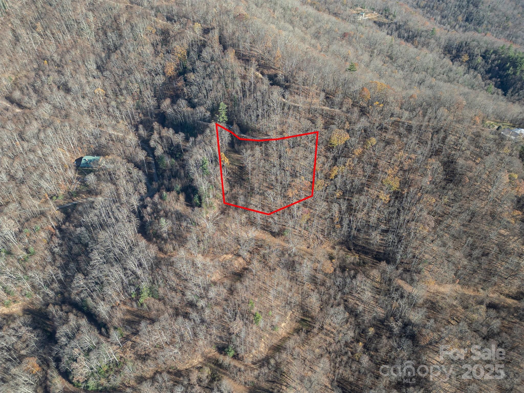 View of lot with approximate lot lines showing location relative to road - 1098 Hyacinth Drive, Clyde