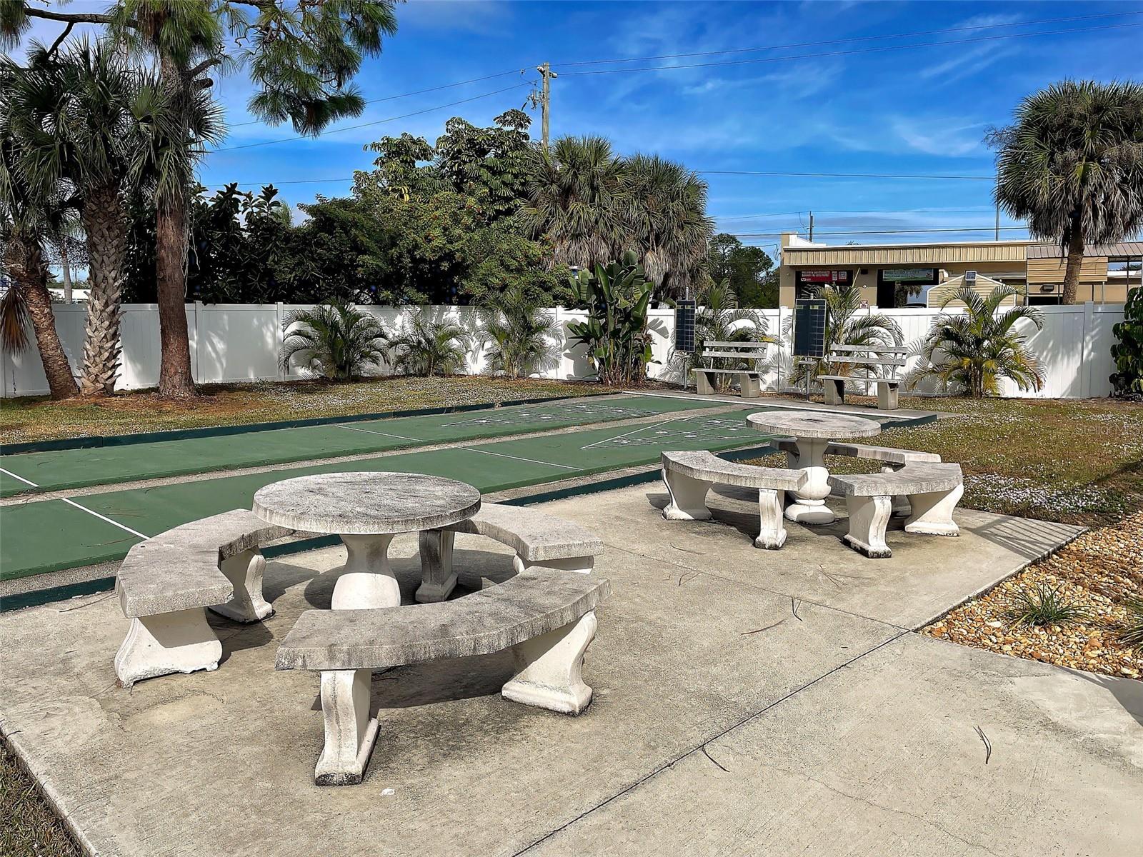 seating at shuffle board court - 6527 HAMLET DR #26B, ENGLEWOOD