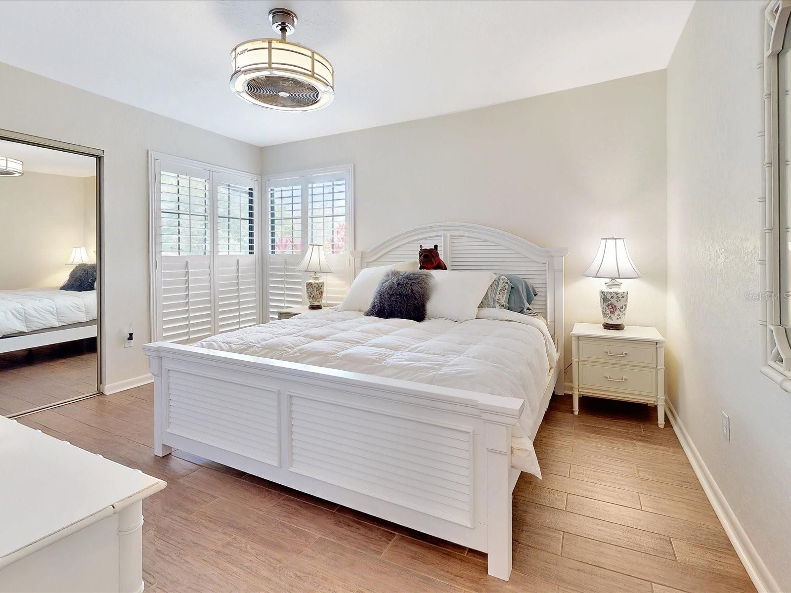 Bedroom # 2...gorgeous plantation shutters - 112 COVENTRY LN, HAINES CITY