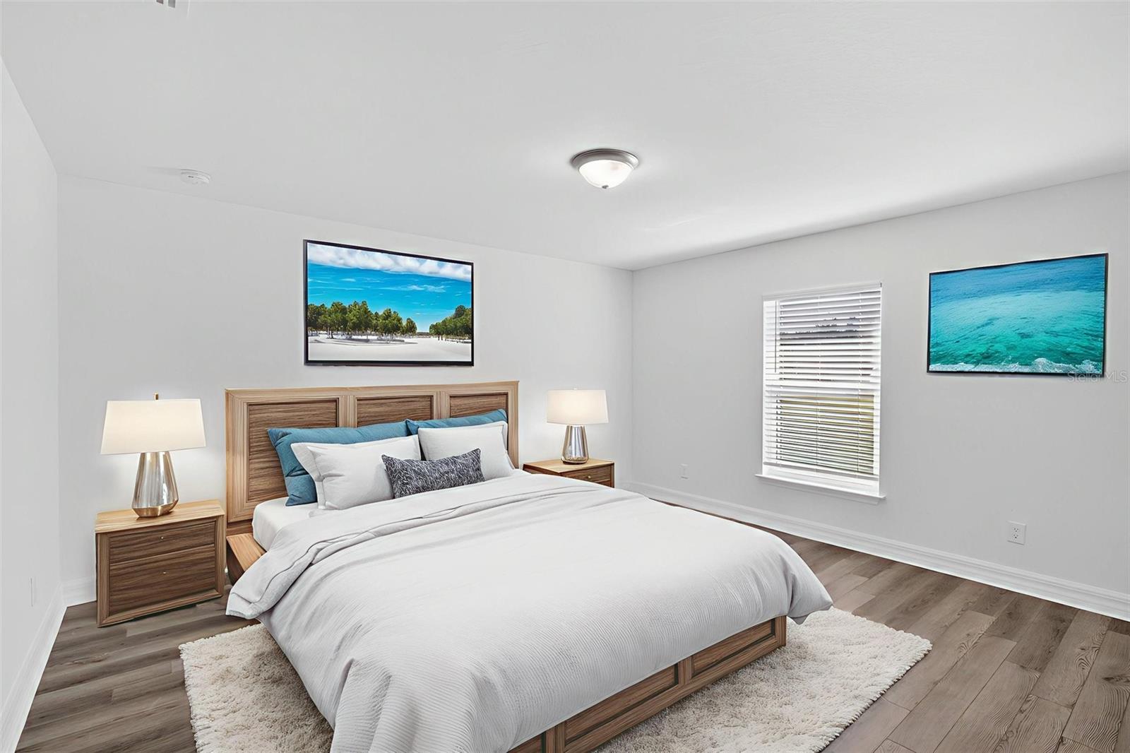 Staged Master bedroom - 11145 2ND AVE, PUNTA GORDA