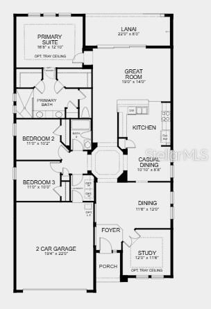 Floor Plan - Additional Highlights Include: outdoor kitchen rough-in - 14255 SAWMILL ST, PARRISH