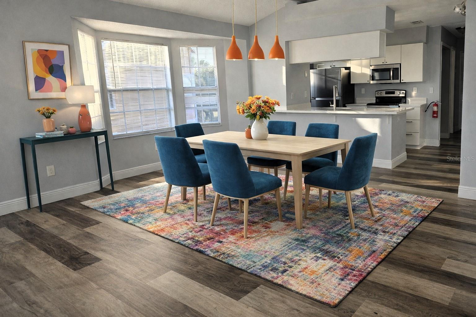 Dining Virtual Staged - 2494 SWEETWATER CLUB CIR #52, KISSIMMEE